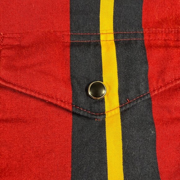 Wrangler Vintage 80s Western Pearl Snap Shirt Stripe Mens Large Brushpopper EUC - Picture 3 of 6